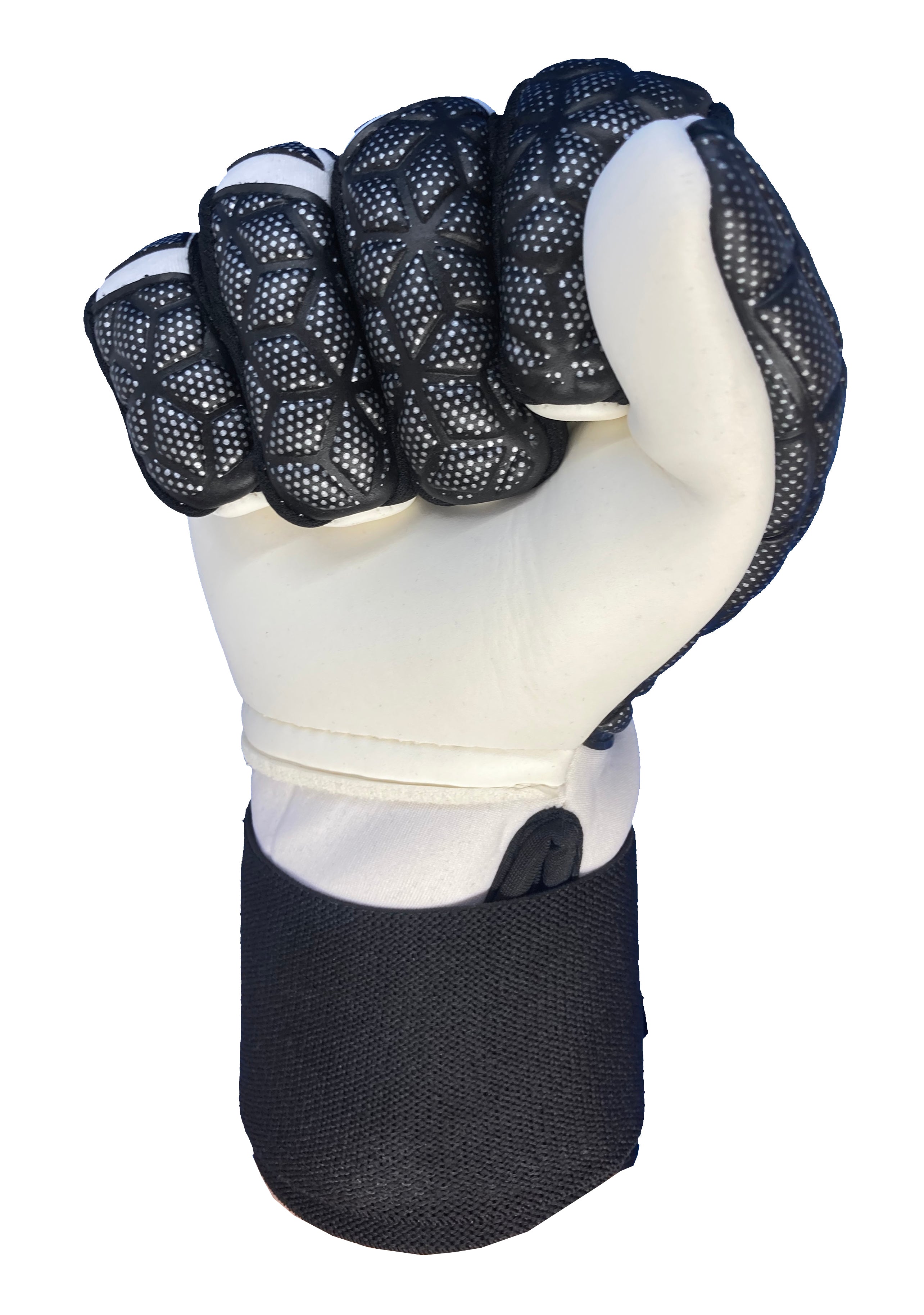 Blanco Goalkeeper Gloves Fist Pose Inner Front View