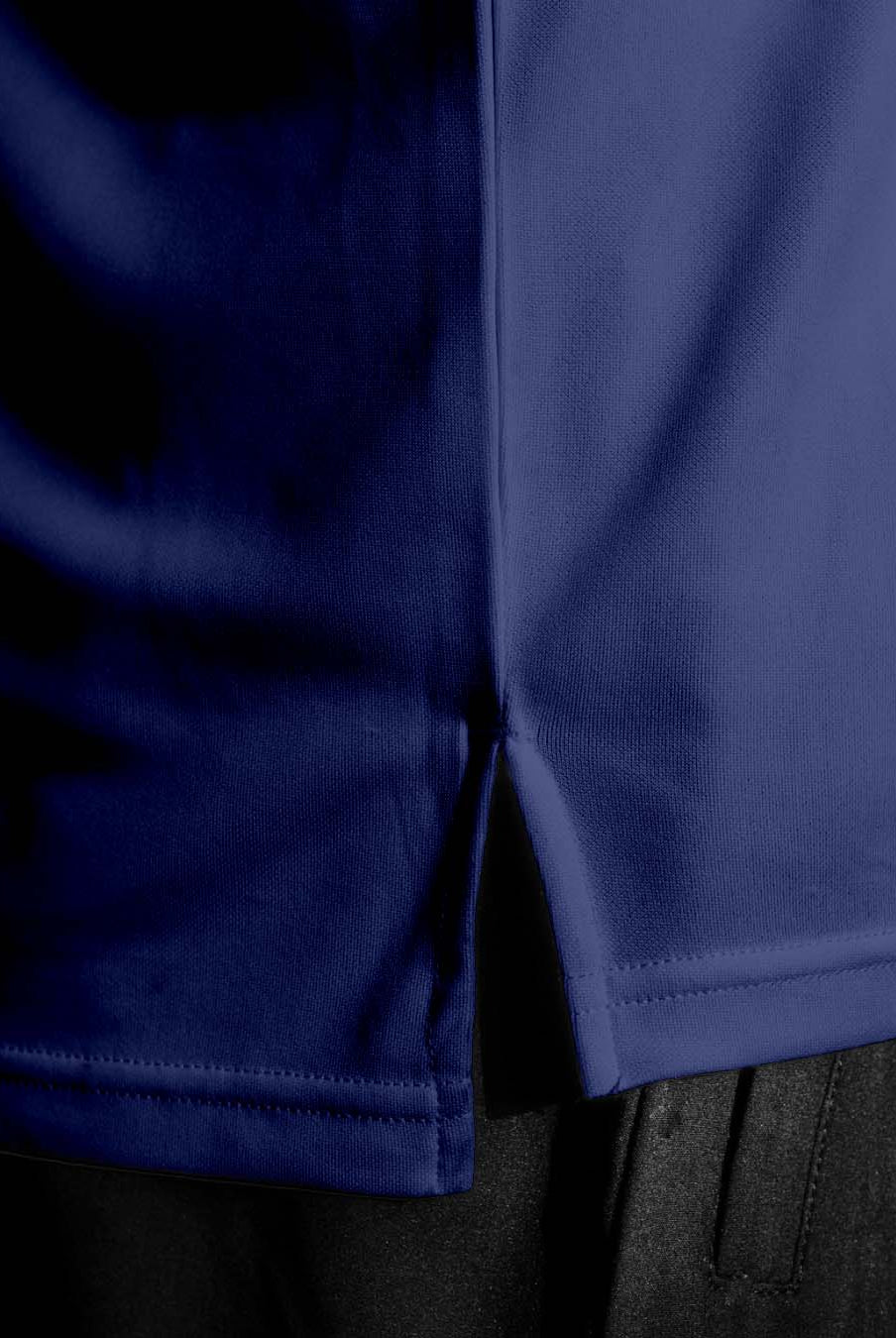 Close up photo of the hem on the Palermo shirt