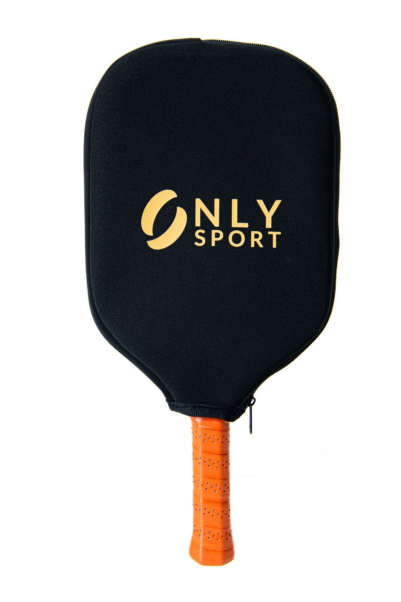 Front view of white paddle with cover on