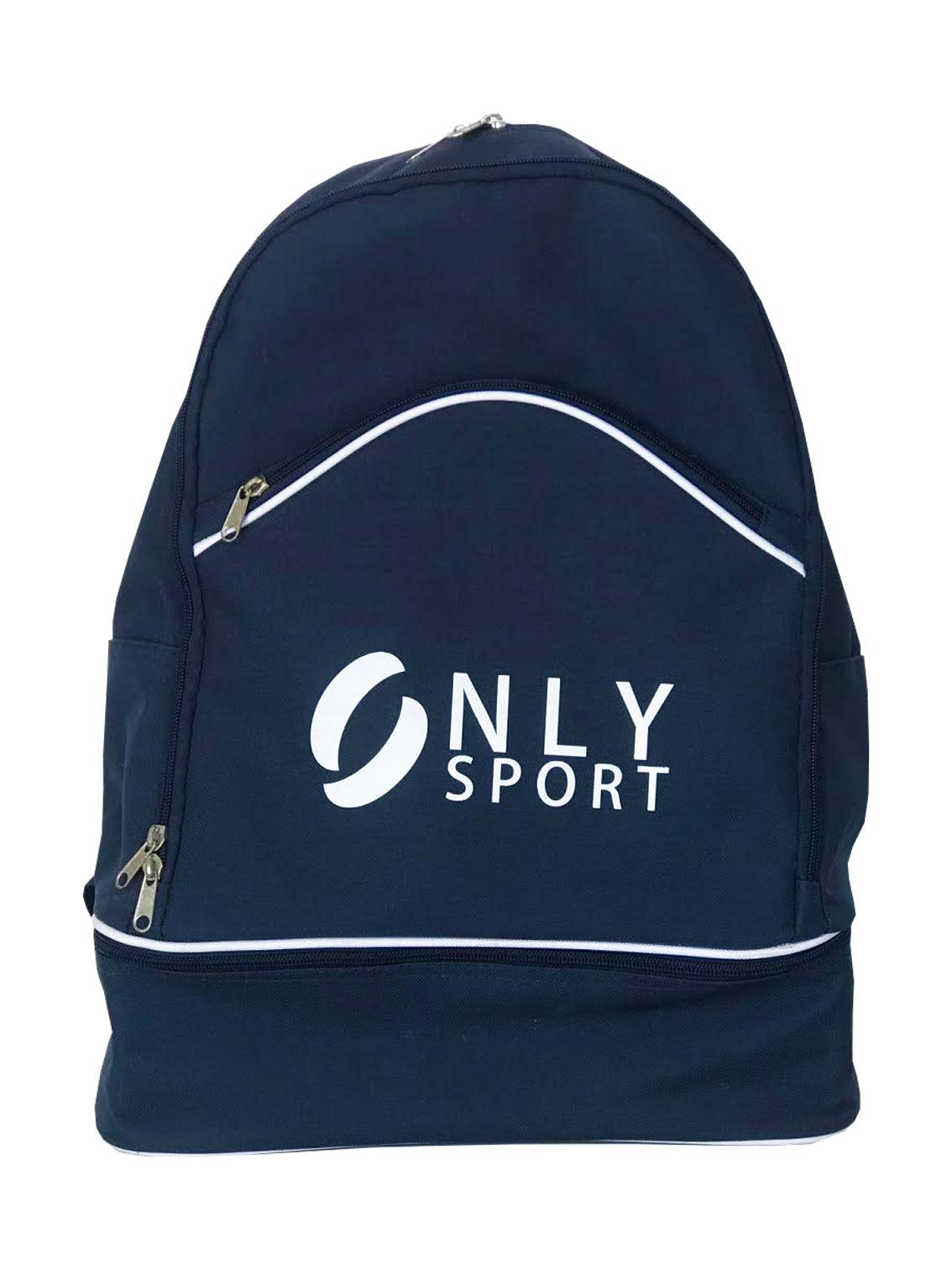 Backpack With Shoe Compartment Navy Front View