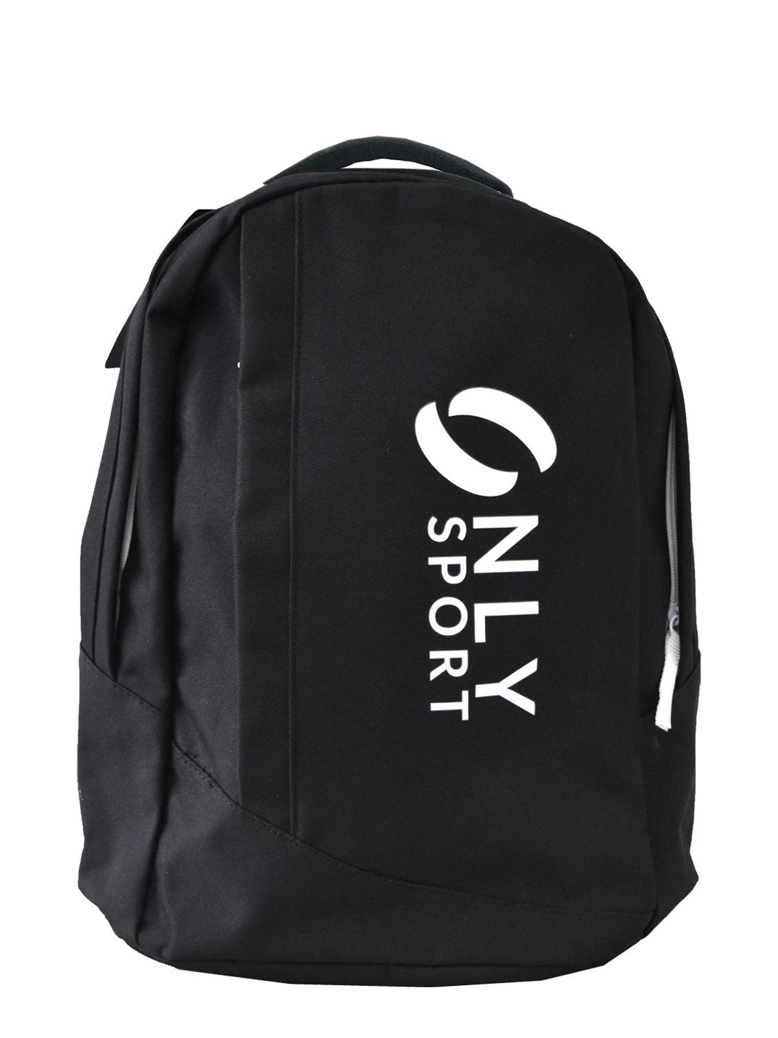 Backpack With White Zip Black Front