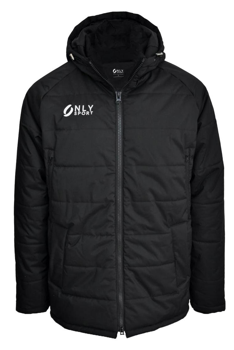Coaches Jacket in Black Front View