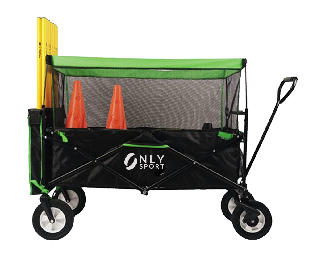 Foldable Equipment Cart Filled With Equipment