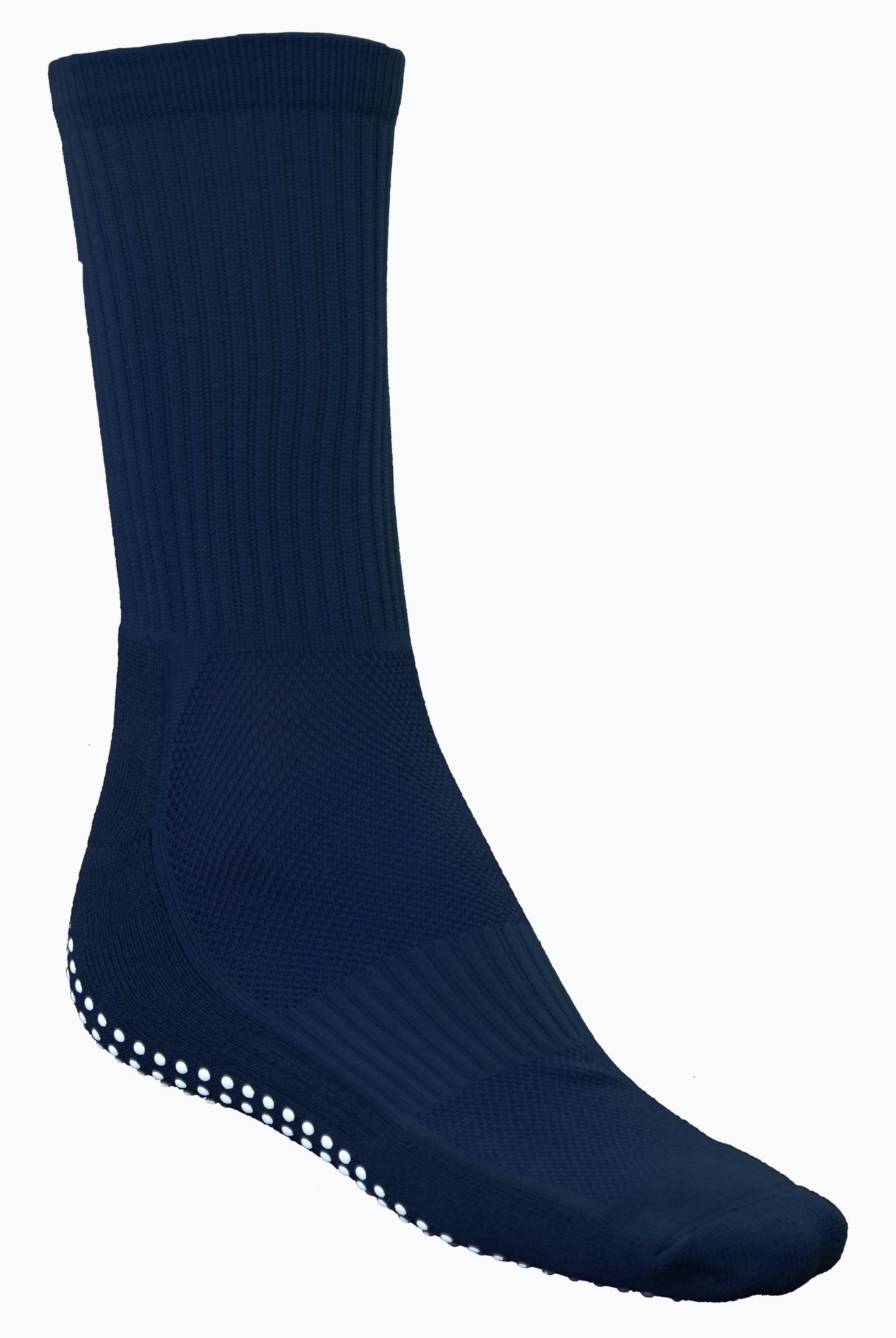 Grip Socks in Navy Blue front view