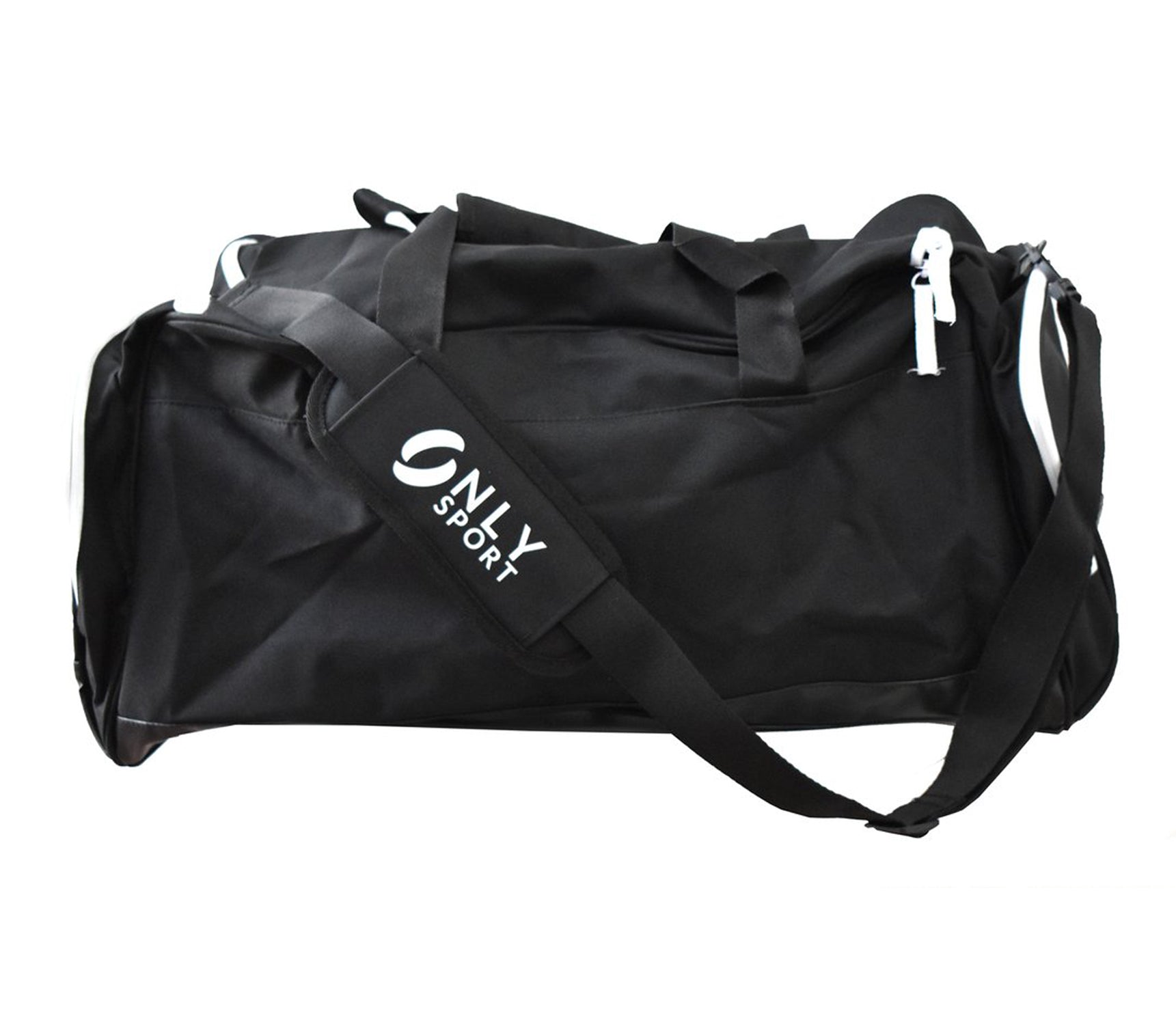 MALVERN CITY PLAYERS Bag WITH WHITE ZIP in Black rear side view