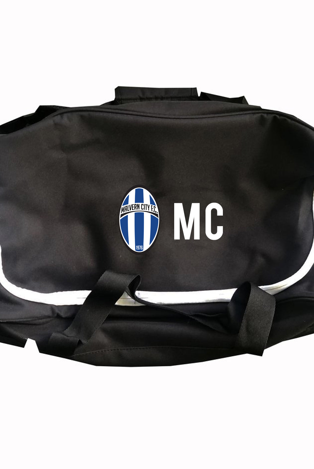 MALVERN CITY PLAYERS Bag WITH WHITE ZIP in Black side view
