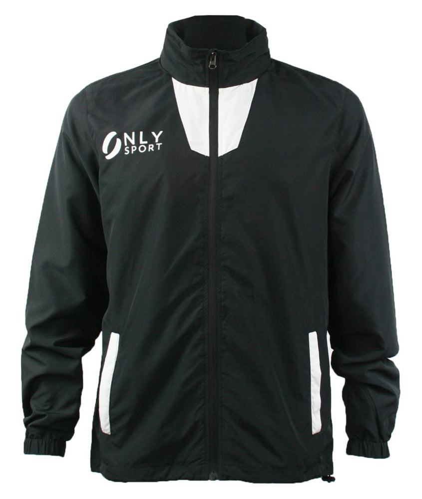 Spray Jacket Black and White Front View