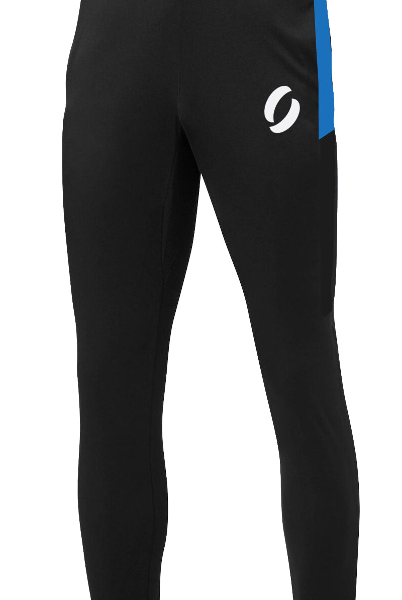 Tracksuit Pants Black with Blue Stripe
