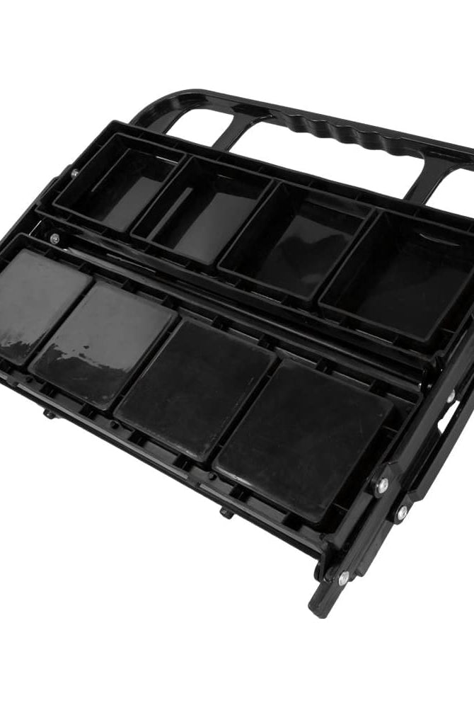 Example of the water bottler carrier collapsing/folding for spatial convenience