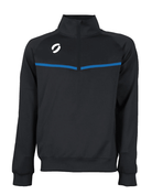 1/4 Zip Training Jumper in Black and Royal Blue