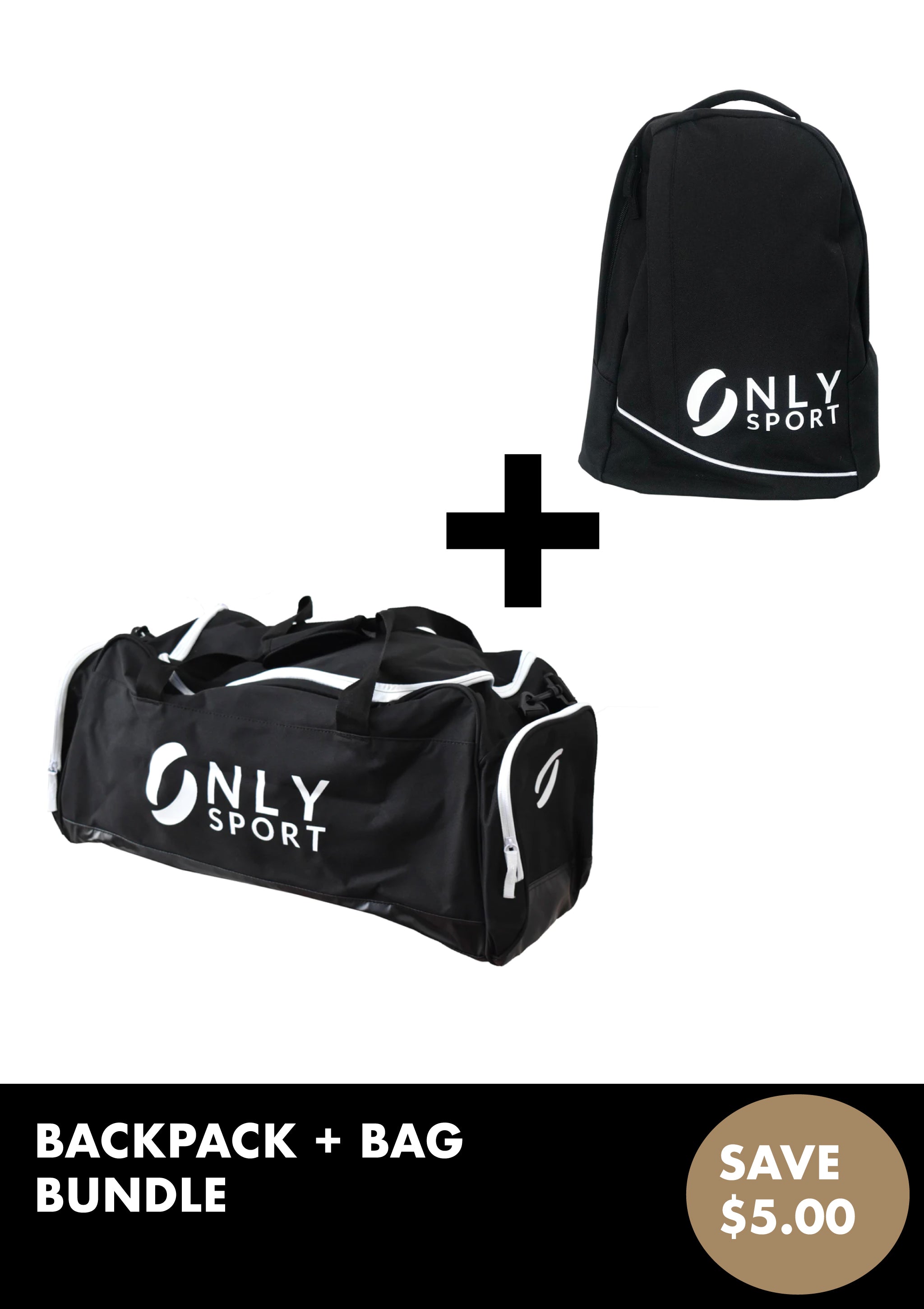 BACKPACK AND BAG BUNDLE IN BLACK