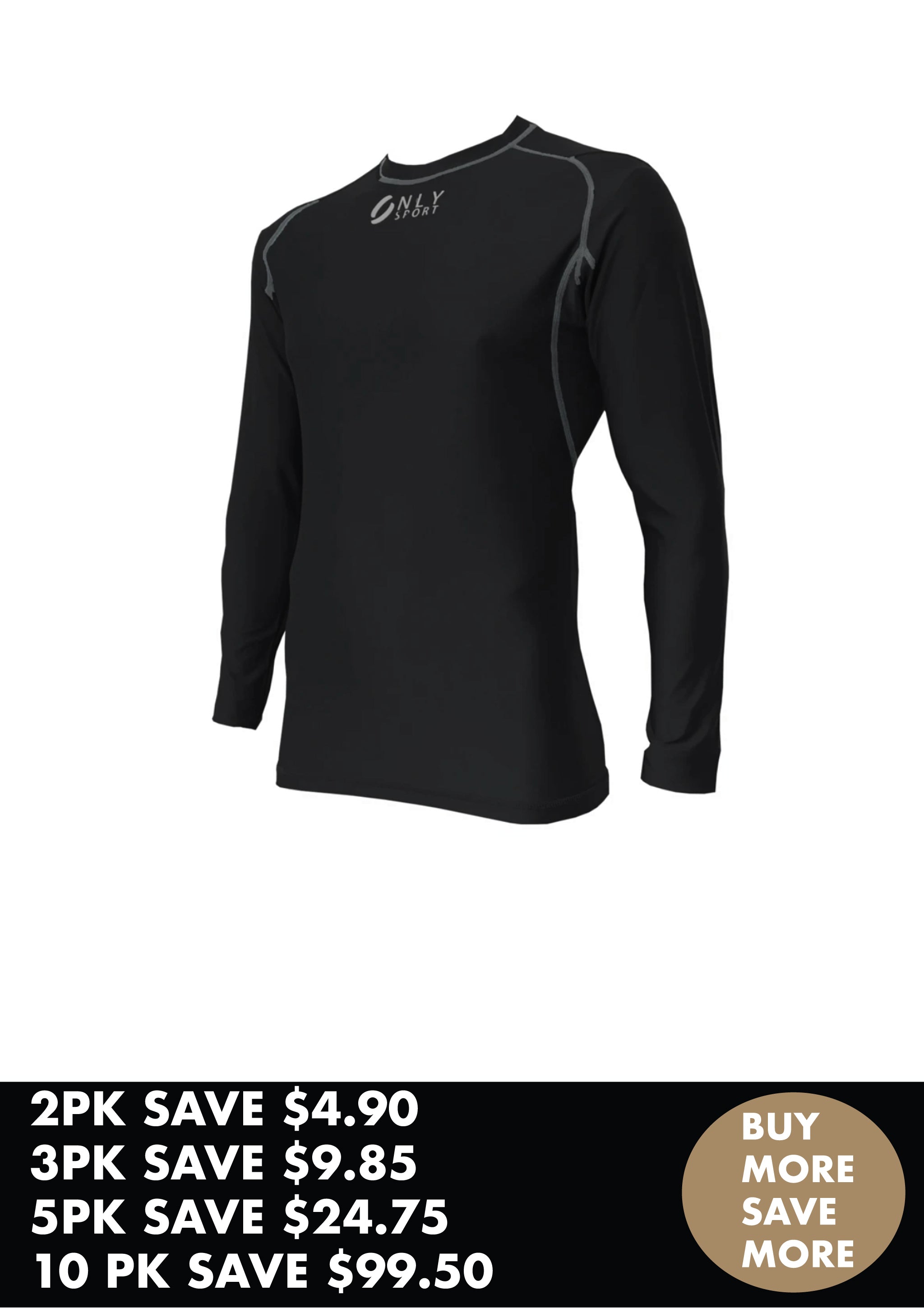 COMPRESSION WEAR TOP BUNDLE IN BLACK