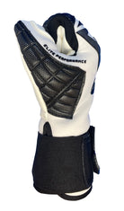 Blanco Goalkeeper Gloves in black and white fist view
