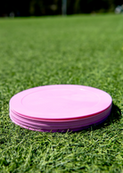 Set of Ten Pink Flat Disc Markers