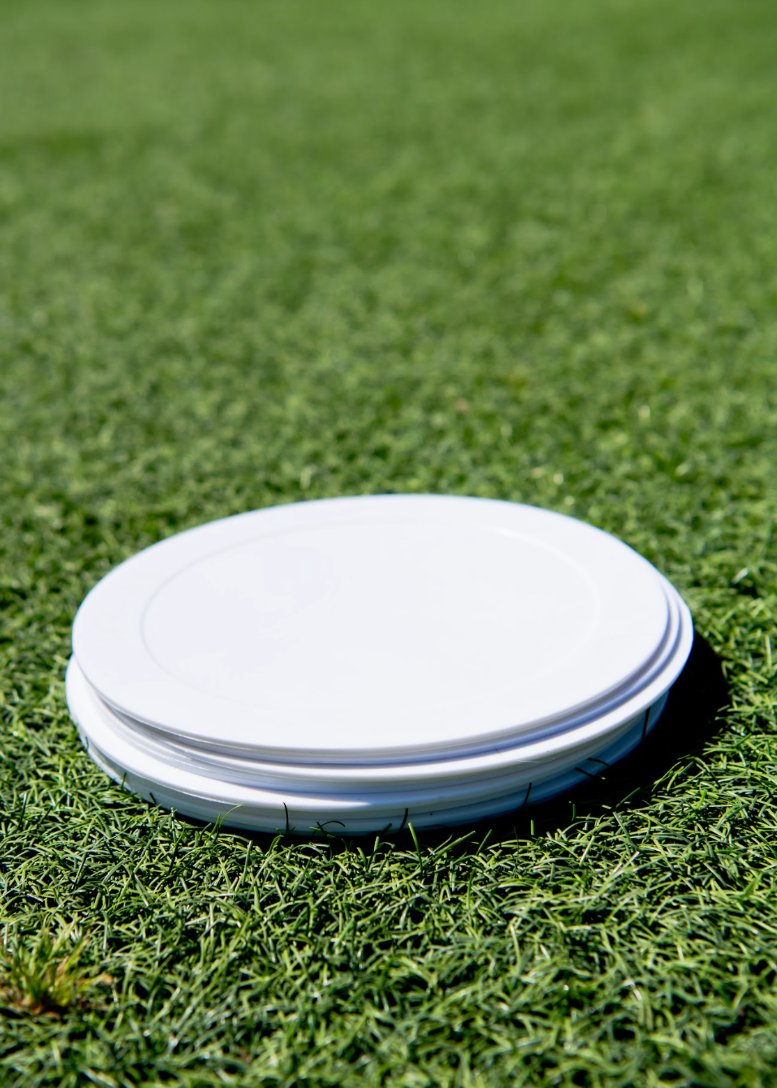 Set of Ten White Flat Disc Markers