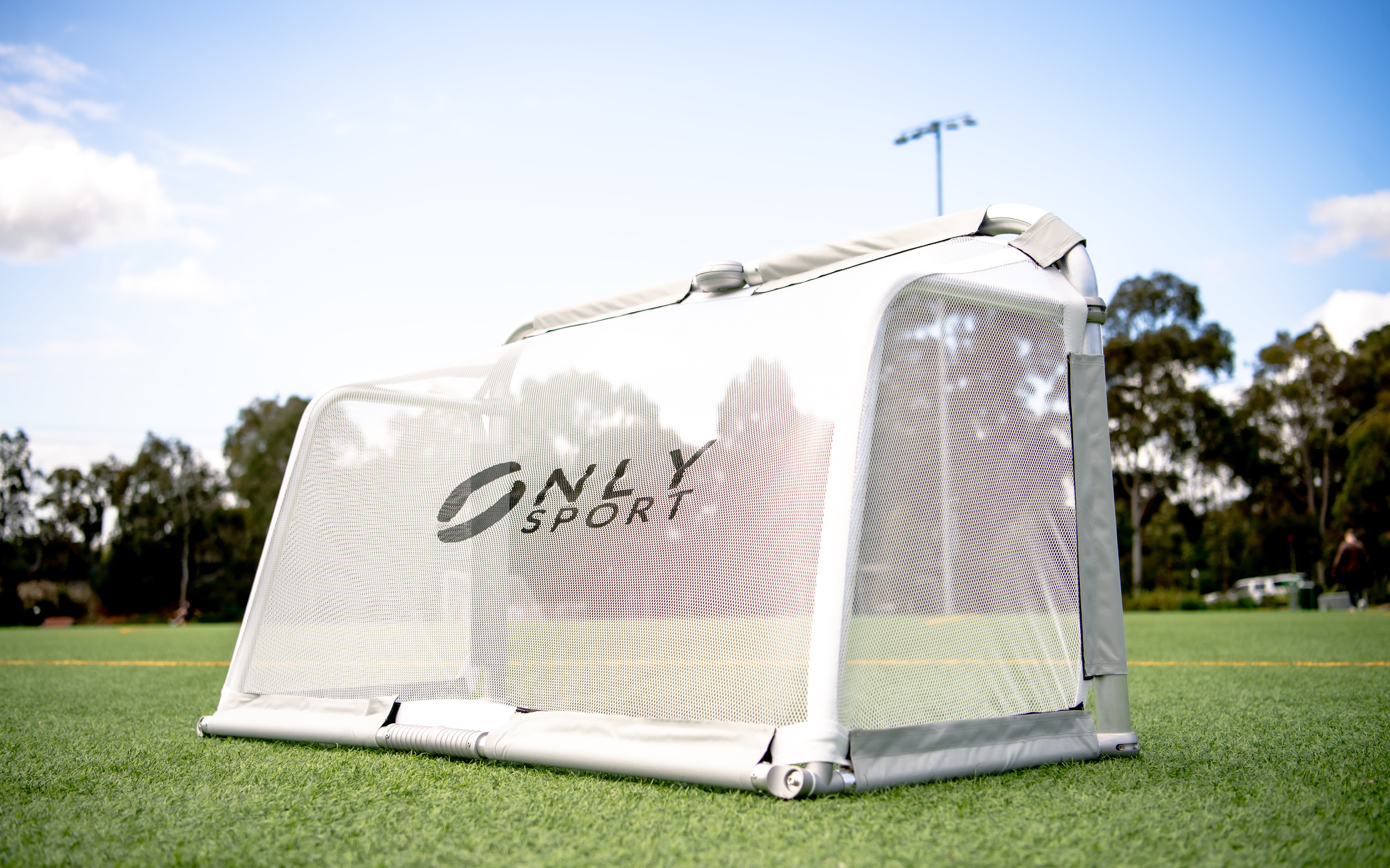 Rear 45 Degree View Of Foldable Goal 