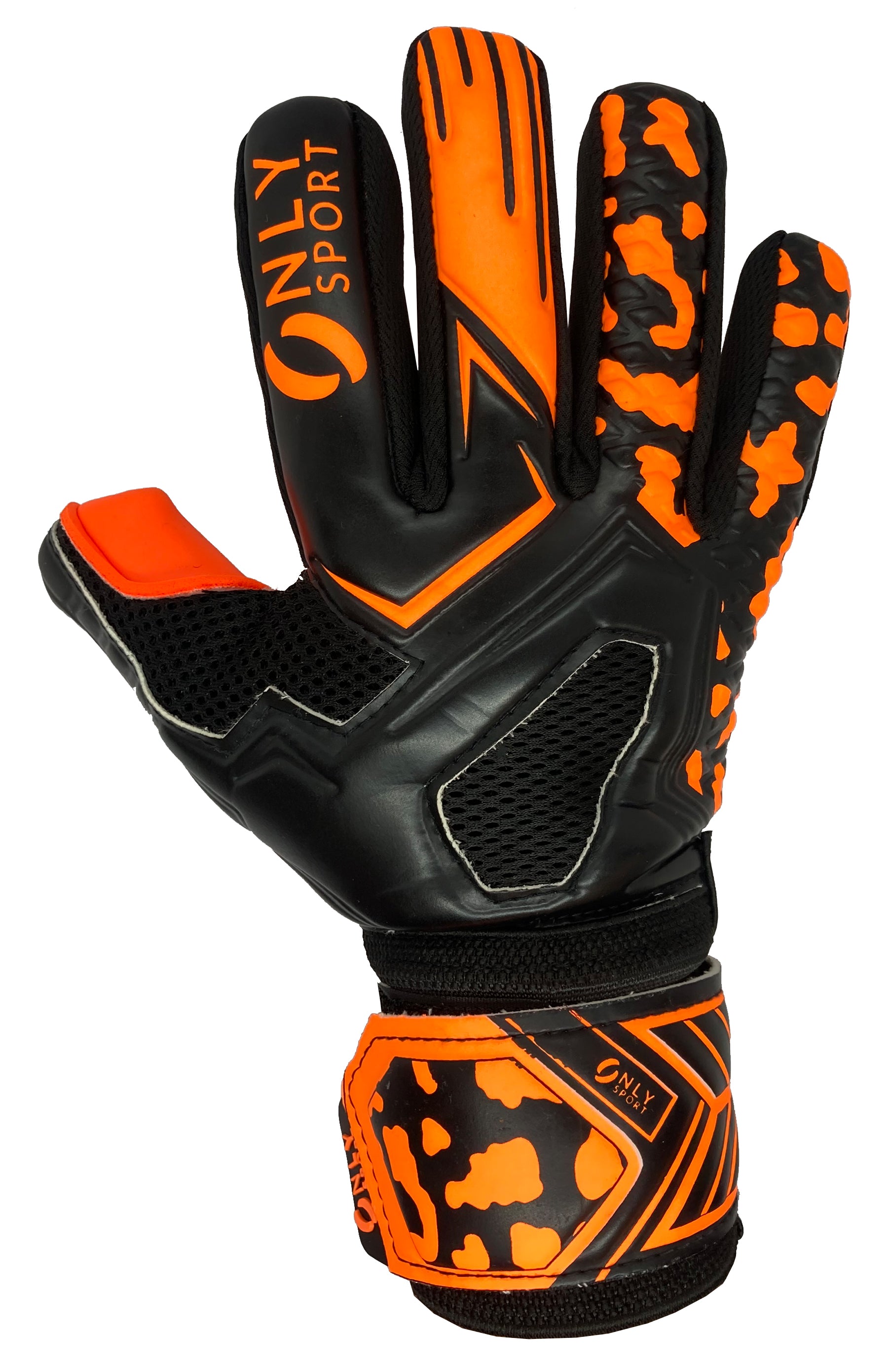 GIGI Goalkeeper Gloves KIDS Finger Savers  in Orange back view