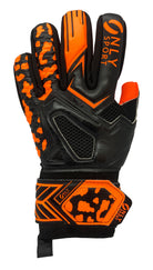 Single GIGI Goalkeeper Gloves KIDS Finger Savers in Orange Top View