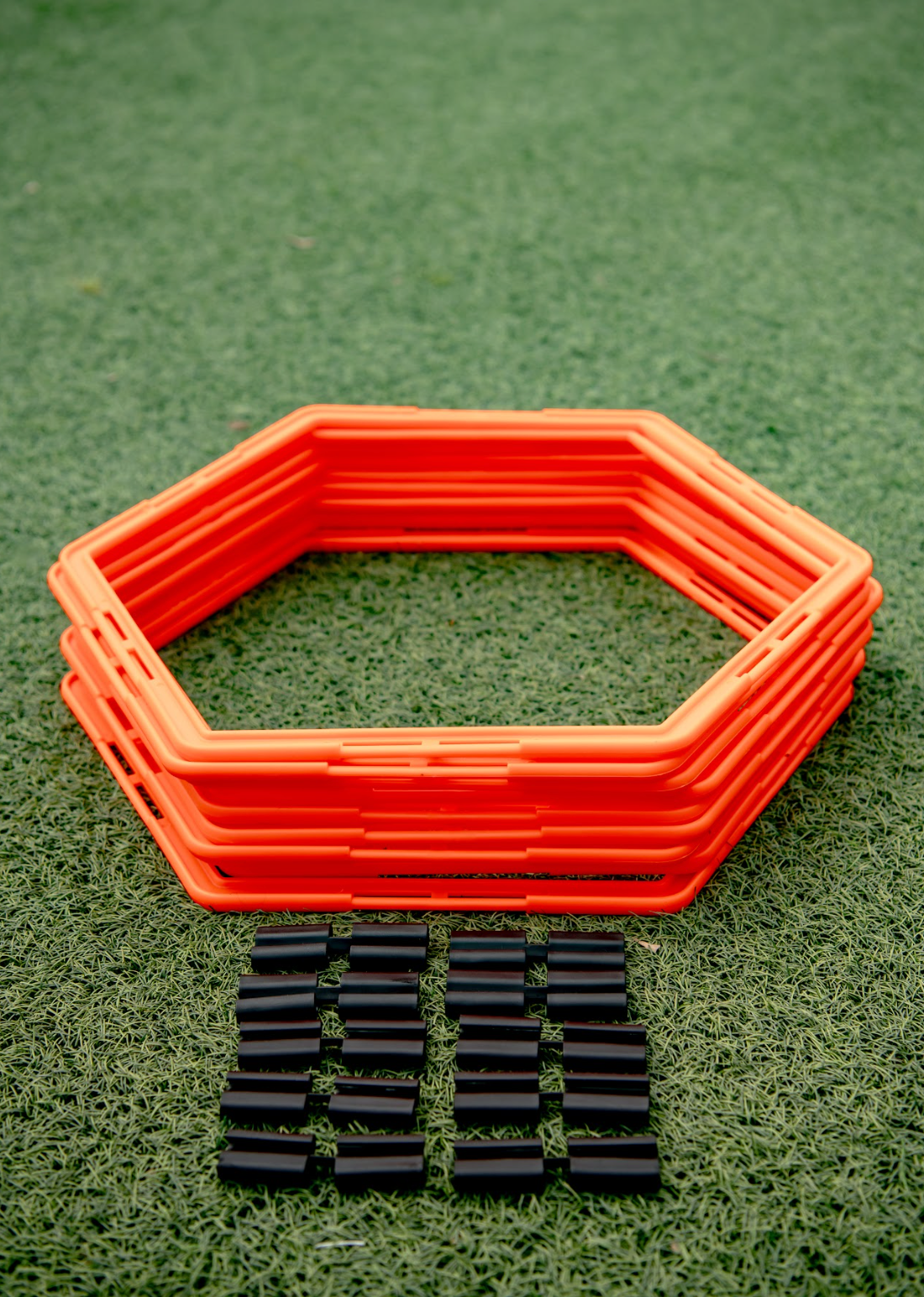Hexagon Rings Set Display Front