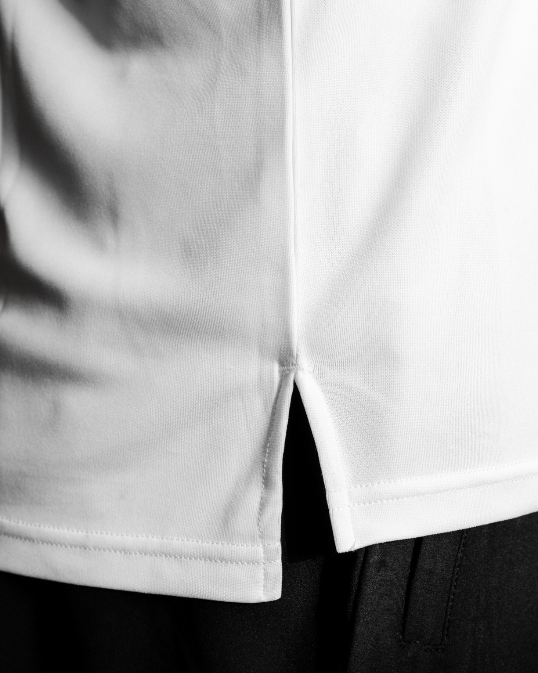 Close up photo of the hem on the Palermo shirt
