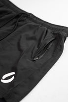 Secondary Portrait view of zip opened on pocket shorts