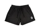 Top view of pocket shorts laying on white platform