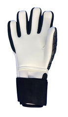 Single Blanco Goalkeeper Gloves  in black and white inside view