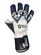 Blanco Goalkeeper Gloves  in black and white top view