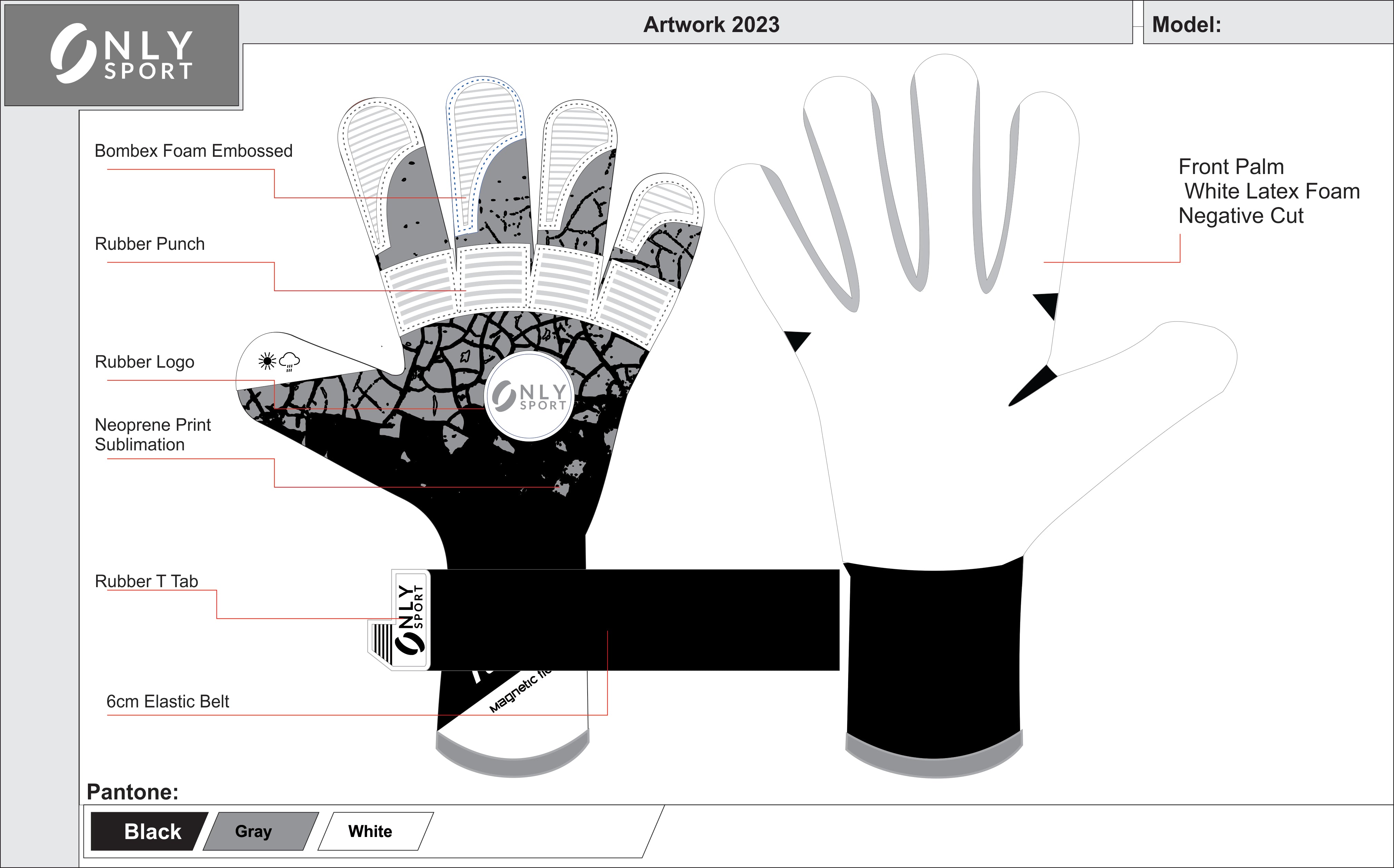 Spider Goalkeeper Glove Size Chart