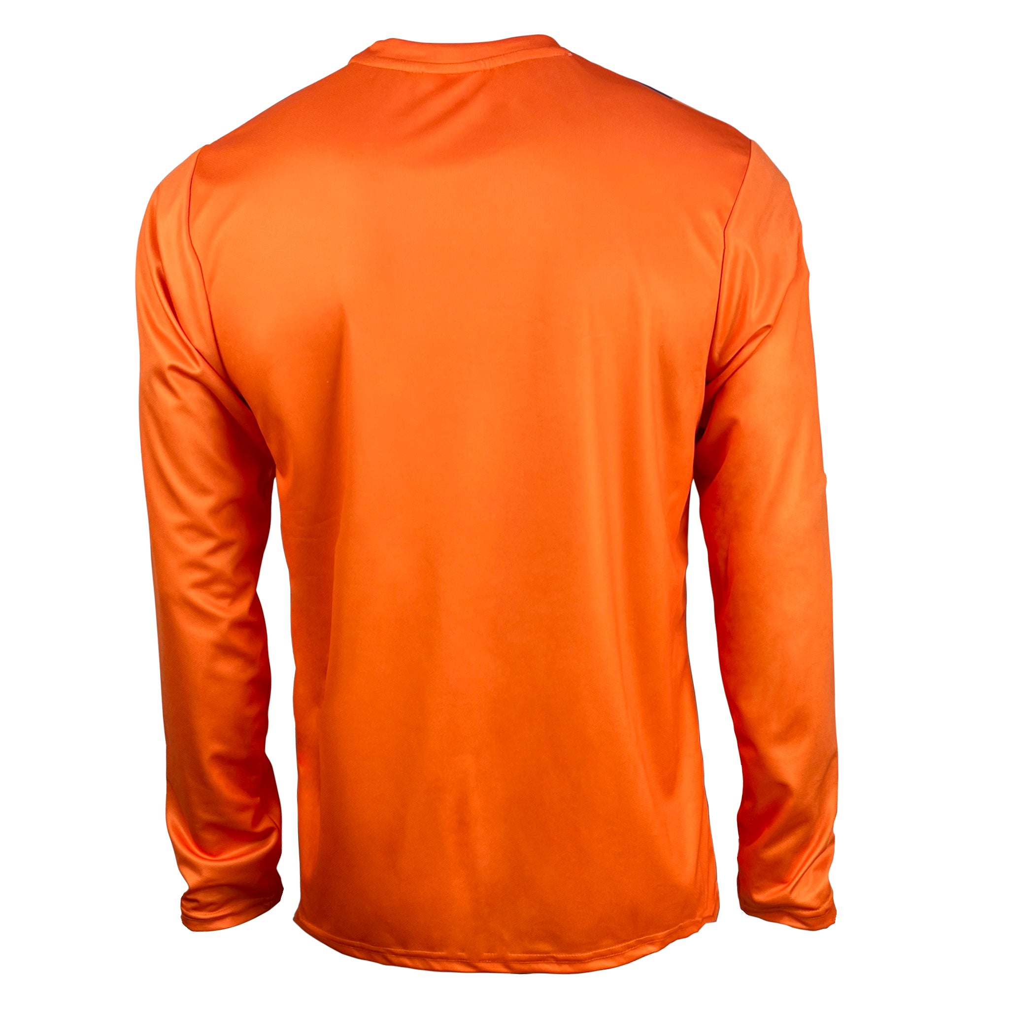 United Range Striped Long Sleeve Orange and Blue Shirt Rear View