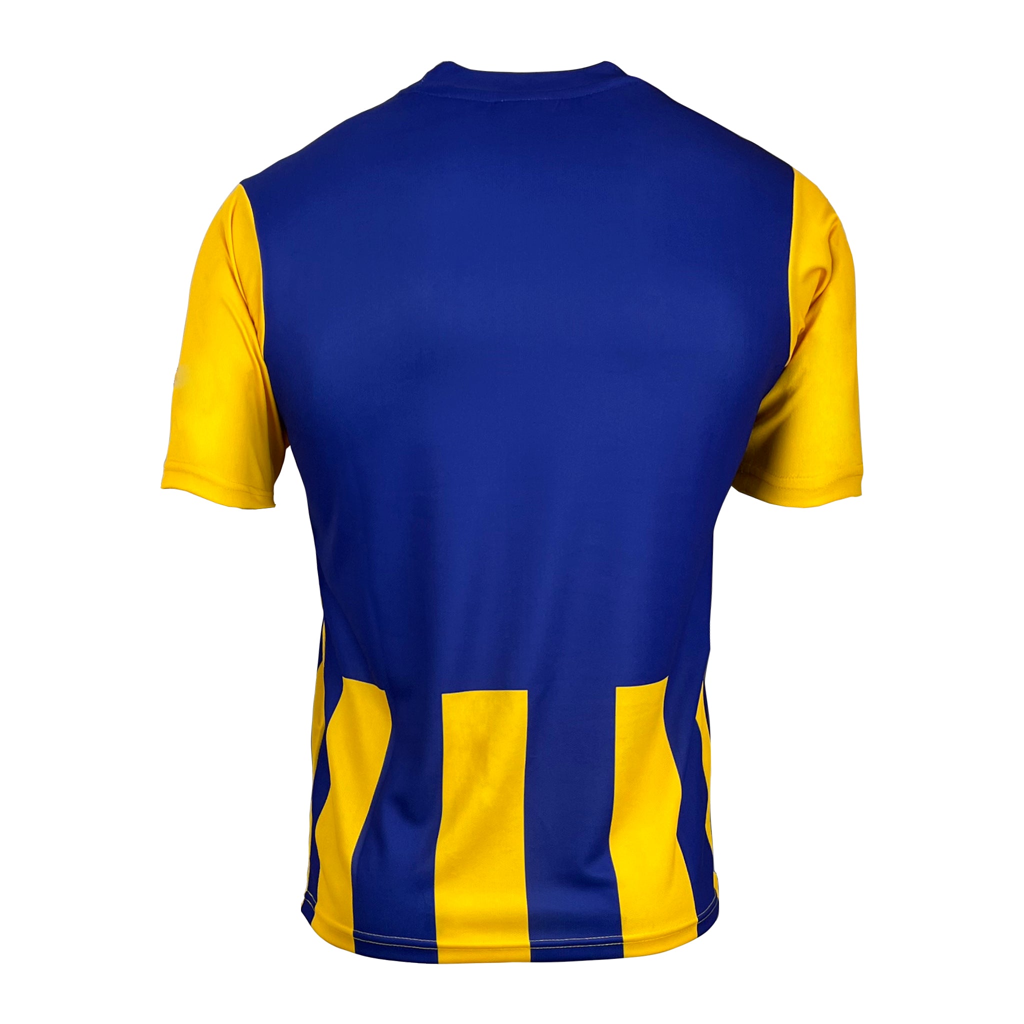 United Range Striped Yellow and Blue Shirt Rear View