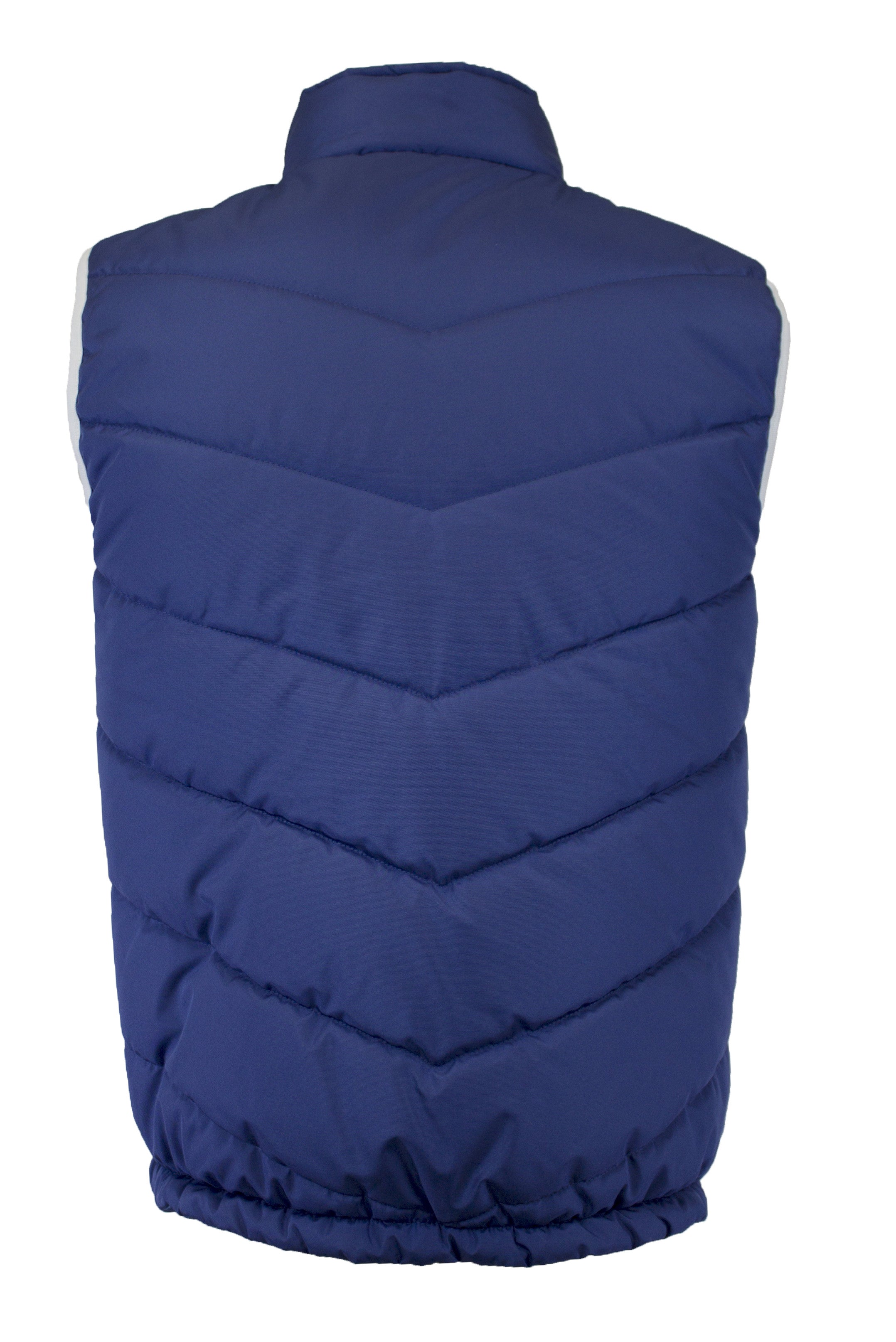 WILLIAMSTOWN PUFFER VEST IN BLUE REAR VIEW