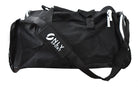 Black Williamstown Players Bag with white zip Rear view