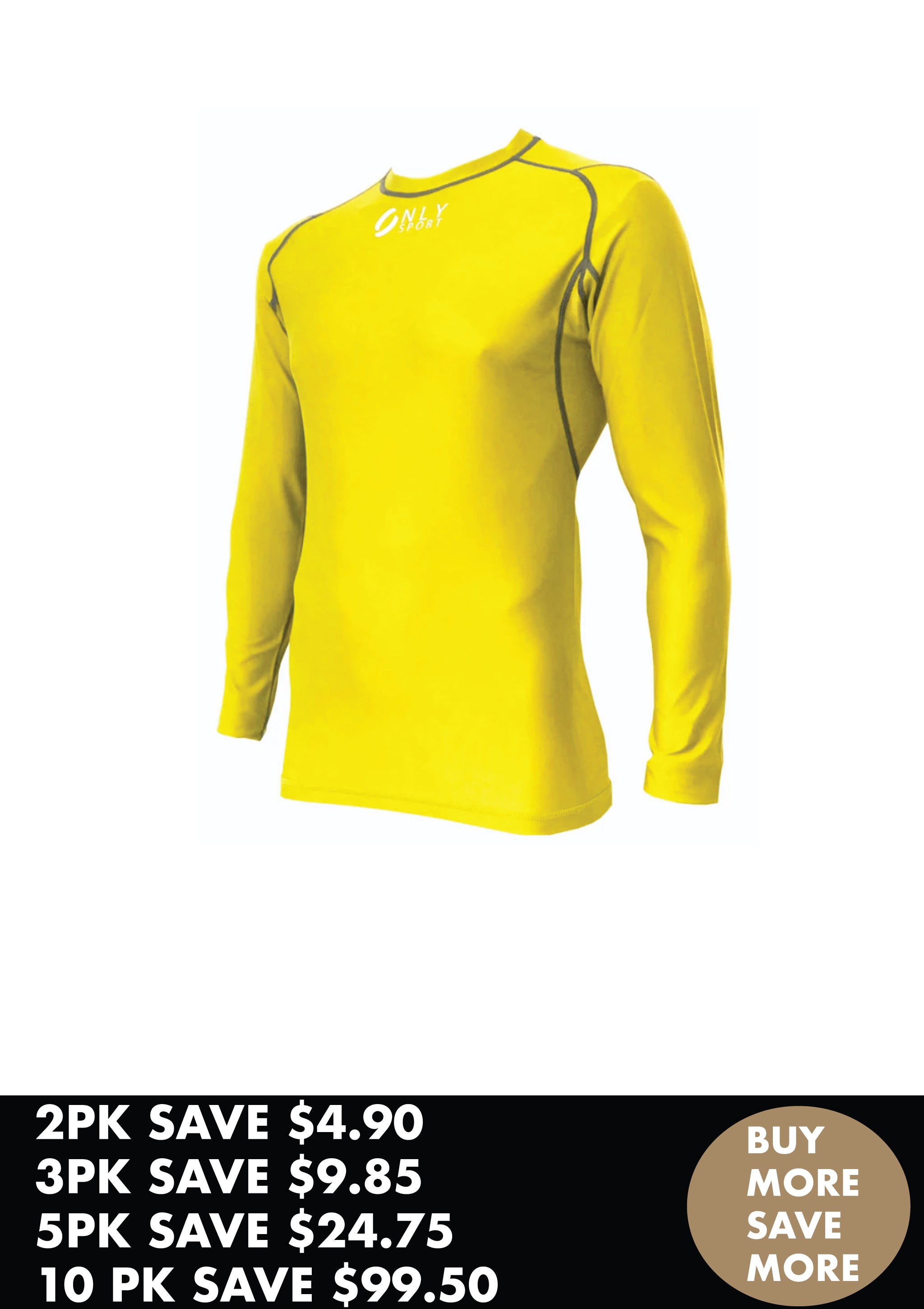 COMPRESSION WEAR TOP BUNDLE IN YELLOW