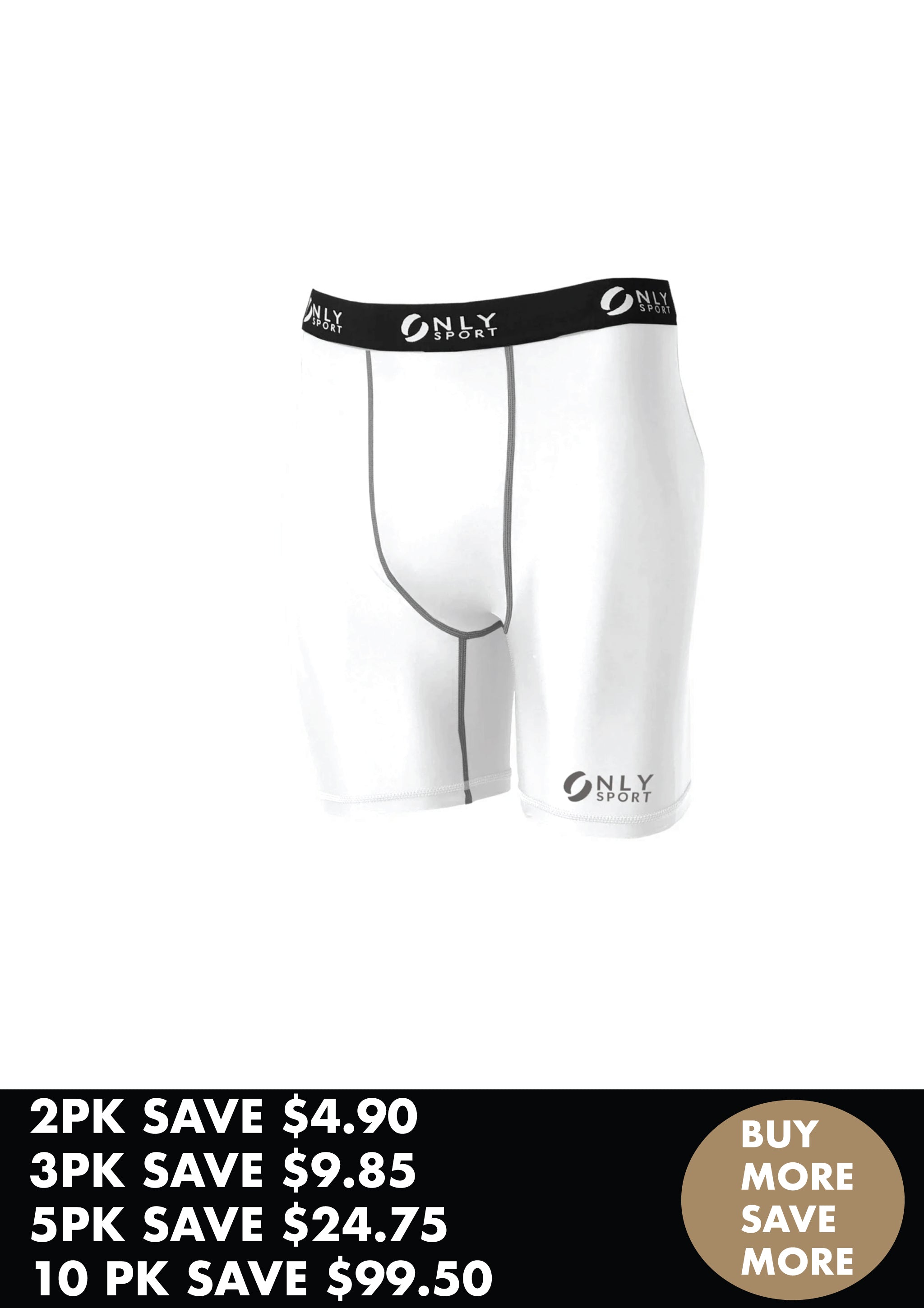 COMPRESSION WEAR SHORTS BUNDLE IN WHITE