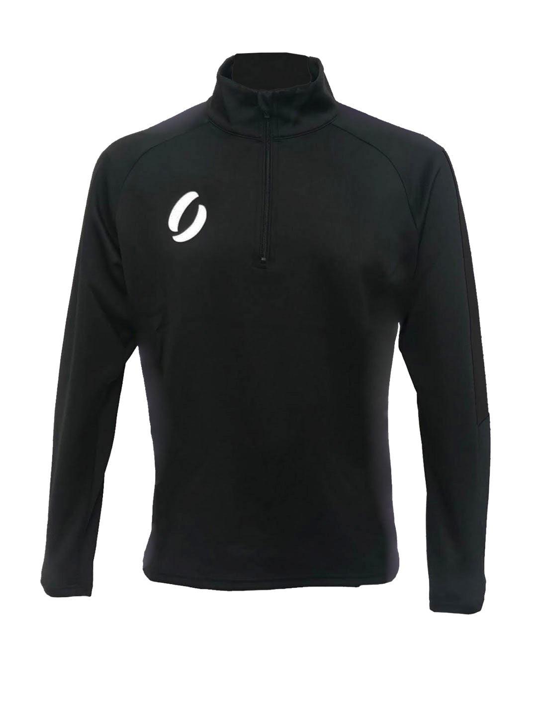 1/4 Zip training top in black