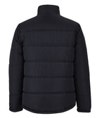 MALVERN CITY BLACK PUFFER JACKET IN BLACK REAR VIEW