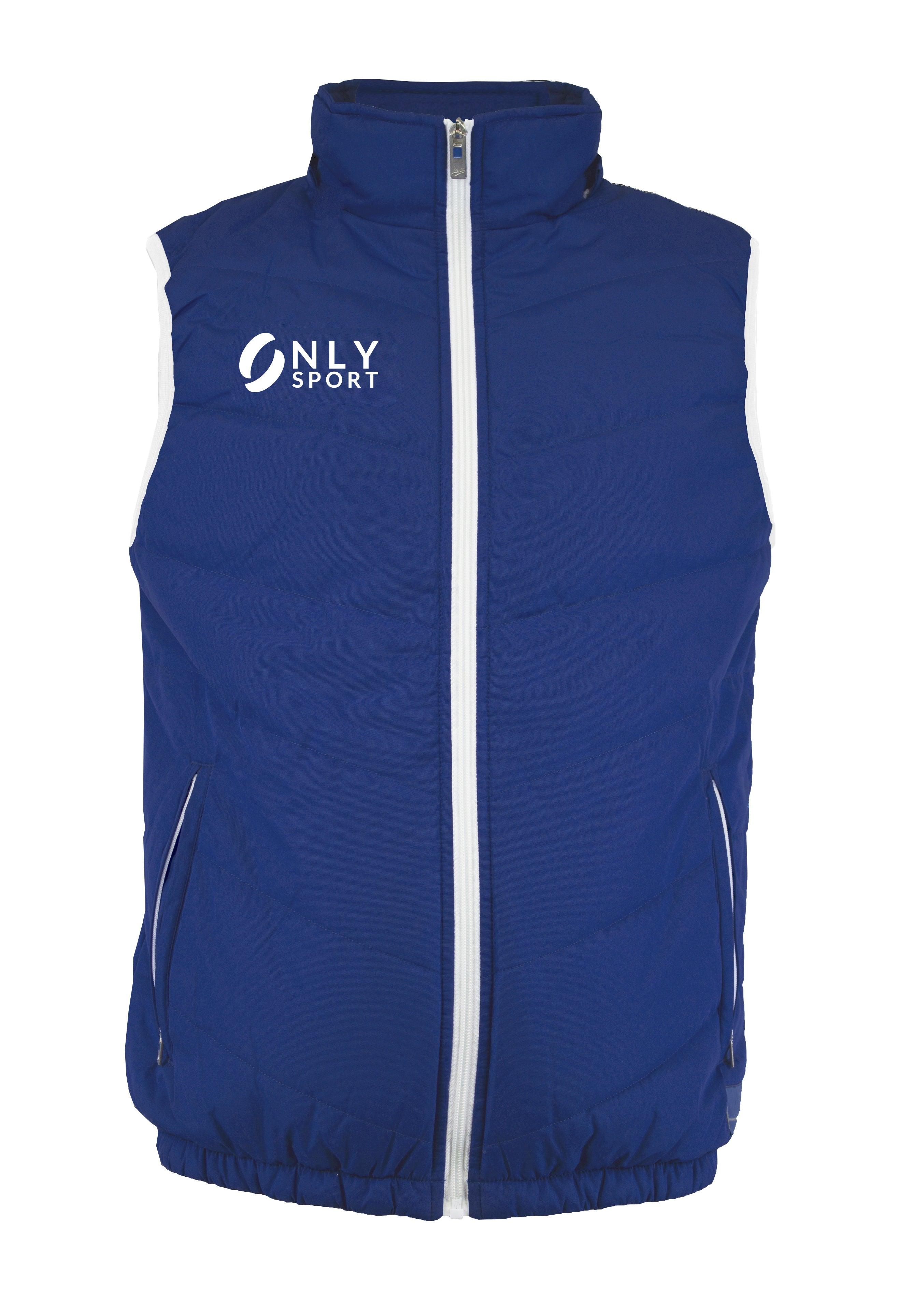 PUFFER VEST in Blue Front View