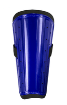 SINGLE SHIN PADS ADULT IN BLUE Front View