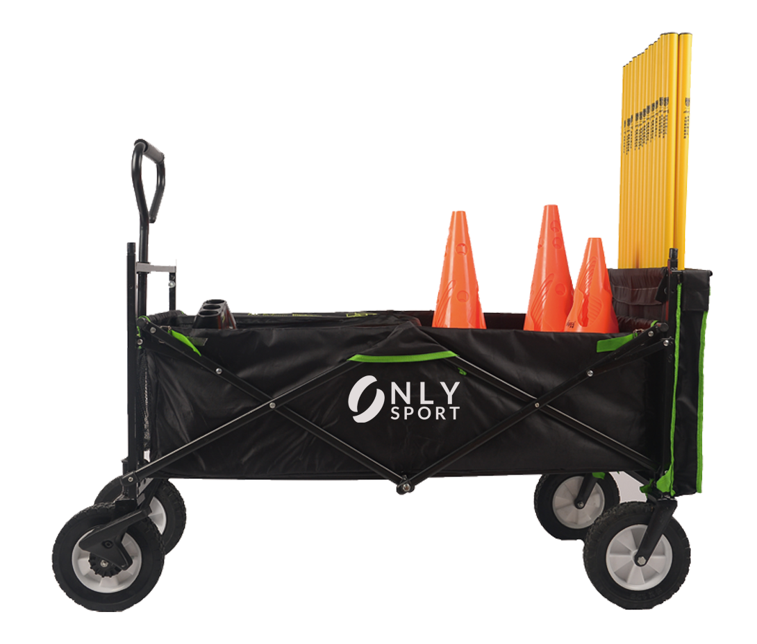 Foldable Equipment Cart Side View without cover