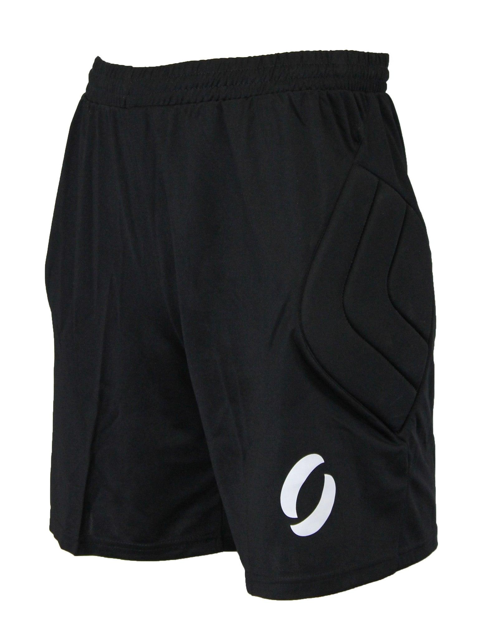 Goalkeeper Shorts in Black Angled view from front