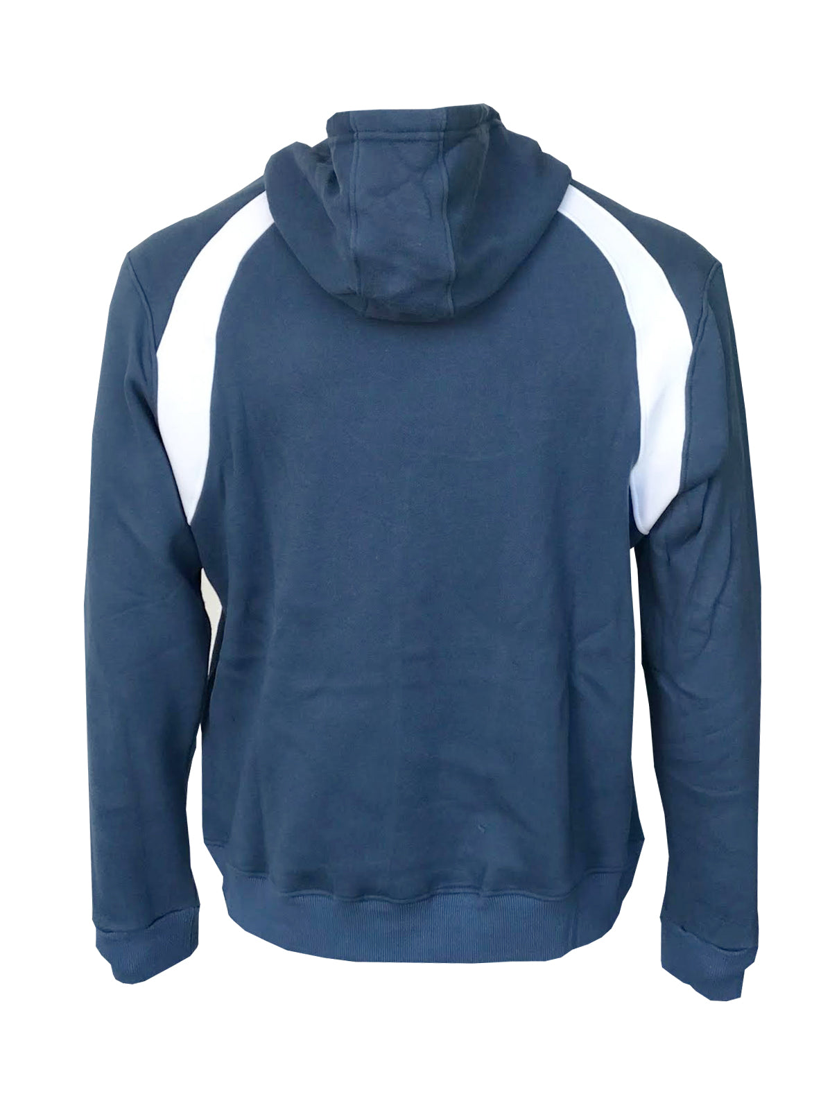 Hooded Jumper Blue and White Rear View