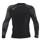 Long Sleeve Rashguard in Black/Camo Front View