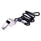Metal whistle with lanyard 