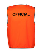 Official Safety Vest in Orange rear view