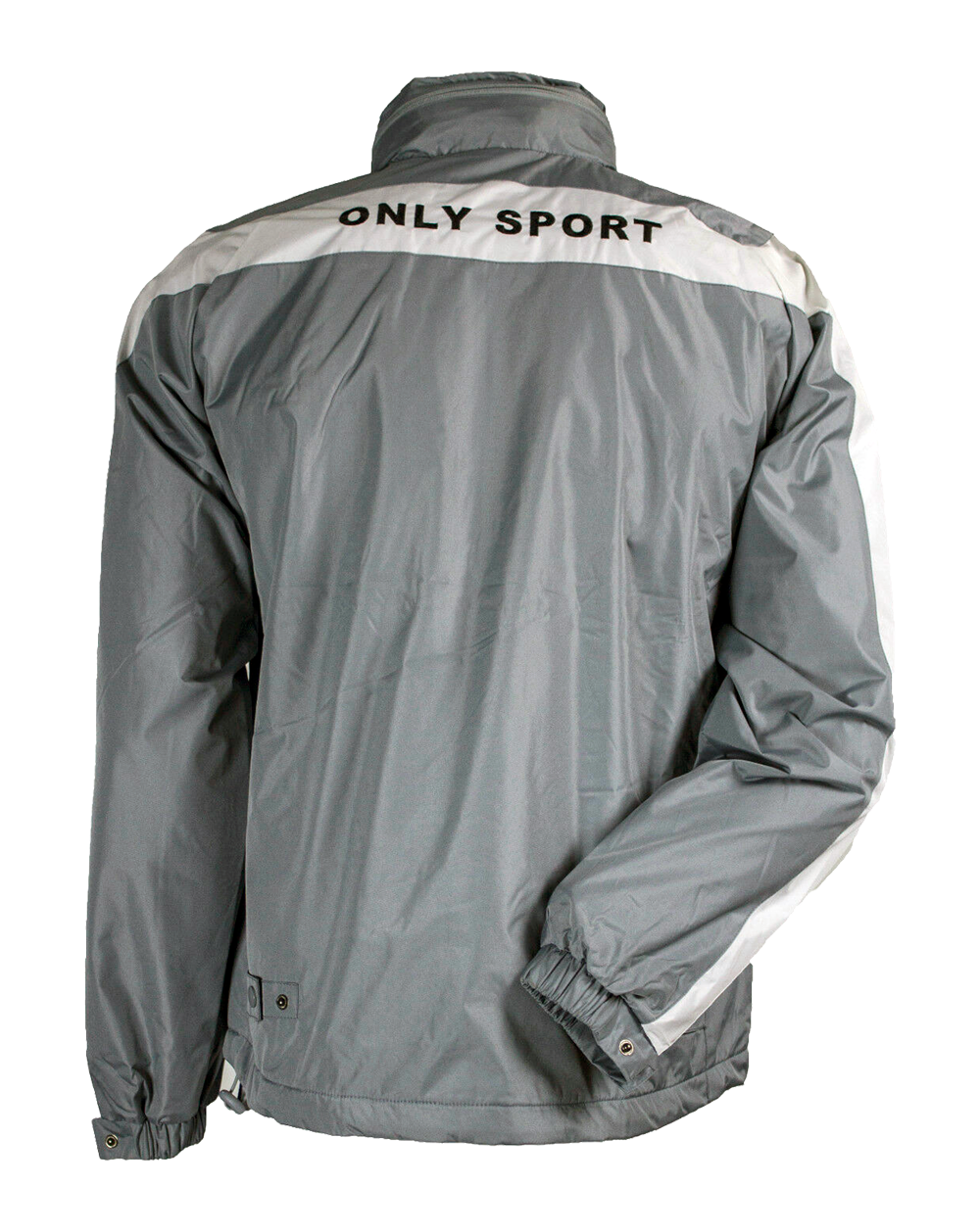 Players Jacket in Grey/White  back view
