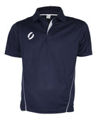 Polo Top in Navy Blue front view