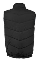 PUFFER VEST IN BLACK REAR VIEW