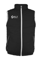 PUFFER VEST IN BLACK FRONT VIEW