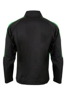 1/4 Zip Training Jumper IN BLACK AND GREEN STRIPE BACK